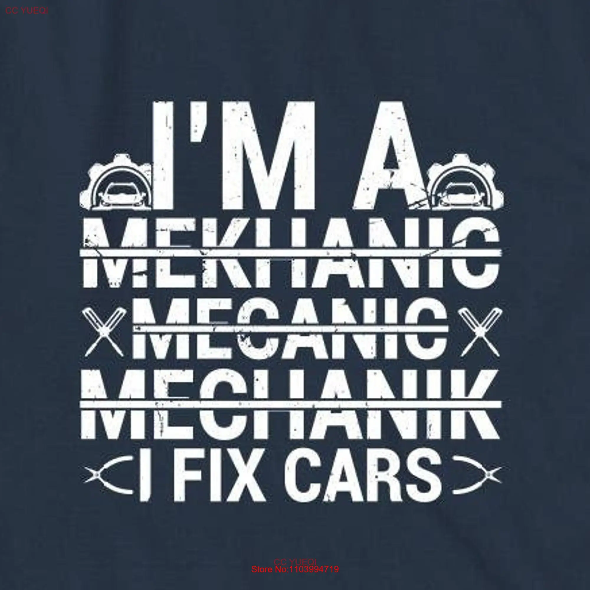 I'm A Mekhanic Mecanic Mechanik I Fix Cars T Shirt Christmas Birthday Father's Day Mechanic ID 1575 long or short sleeves