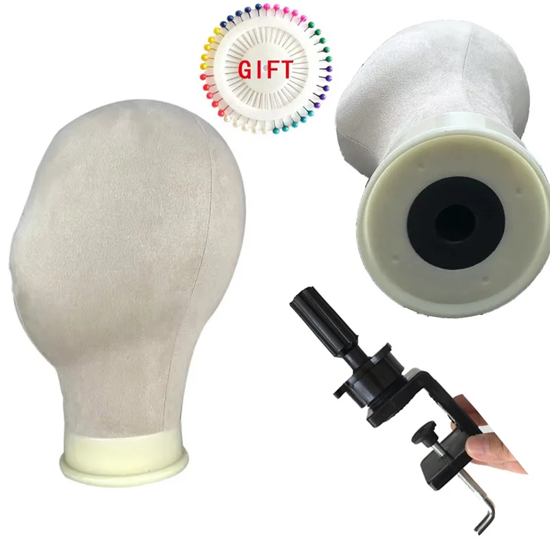 

21-23inch Canvas Block Head Mannequin Wig Head Mannequin Head Wig Display Styling Head