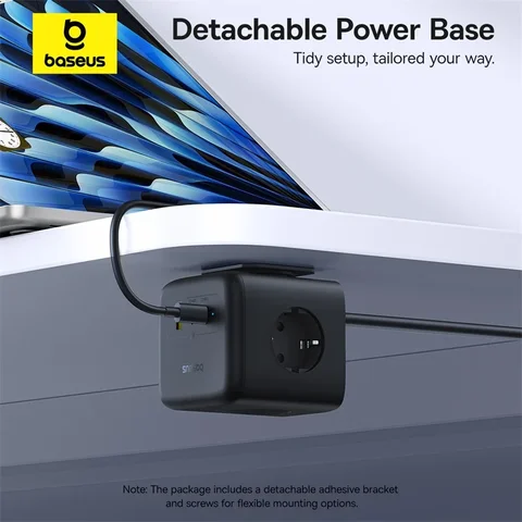 Baseus 67 Вт GaN Быстрое зарядное устройство Удлинитель 3AC 3680 Вт Розетка USB-C Настольная станция для быстрой зарядки для ноутбука iPhone Samsung Xiaomi
