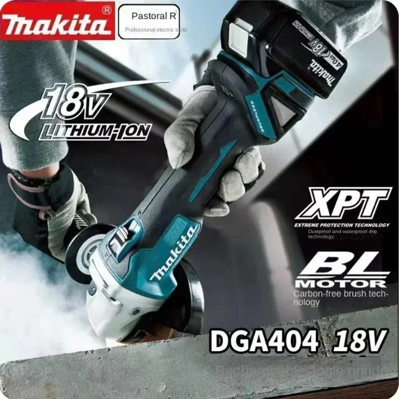 Makita DGA404 100mm Brushless Angle Grinder Cordless Electric Cutting Machine 18V Rechargeable High Power Polishing Machine