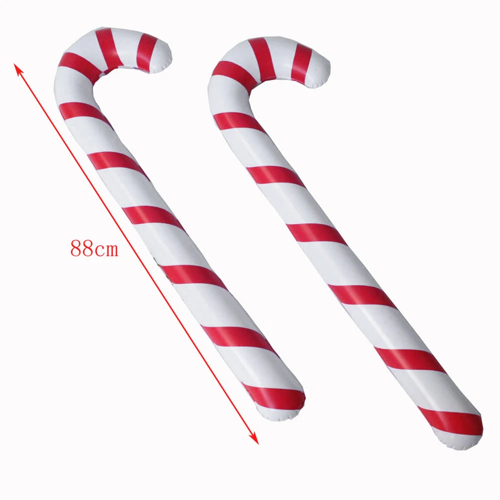 

5 Pcs Inflatable Crutches Christmas Indoor Decorations Inflation Walking Sticks Gift Toys Child
