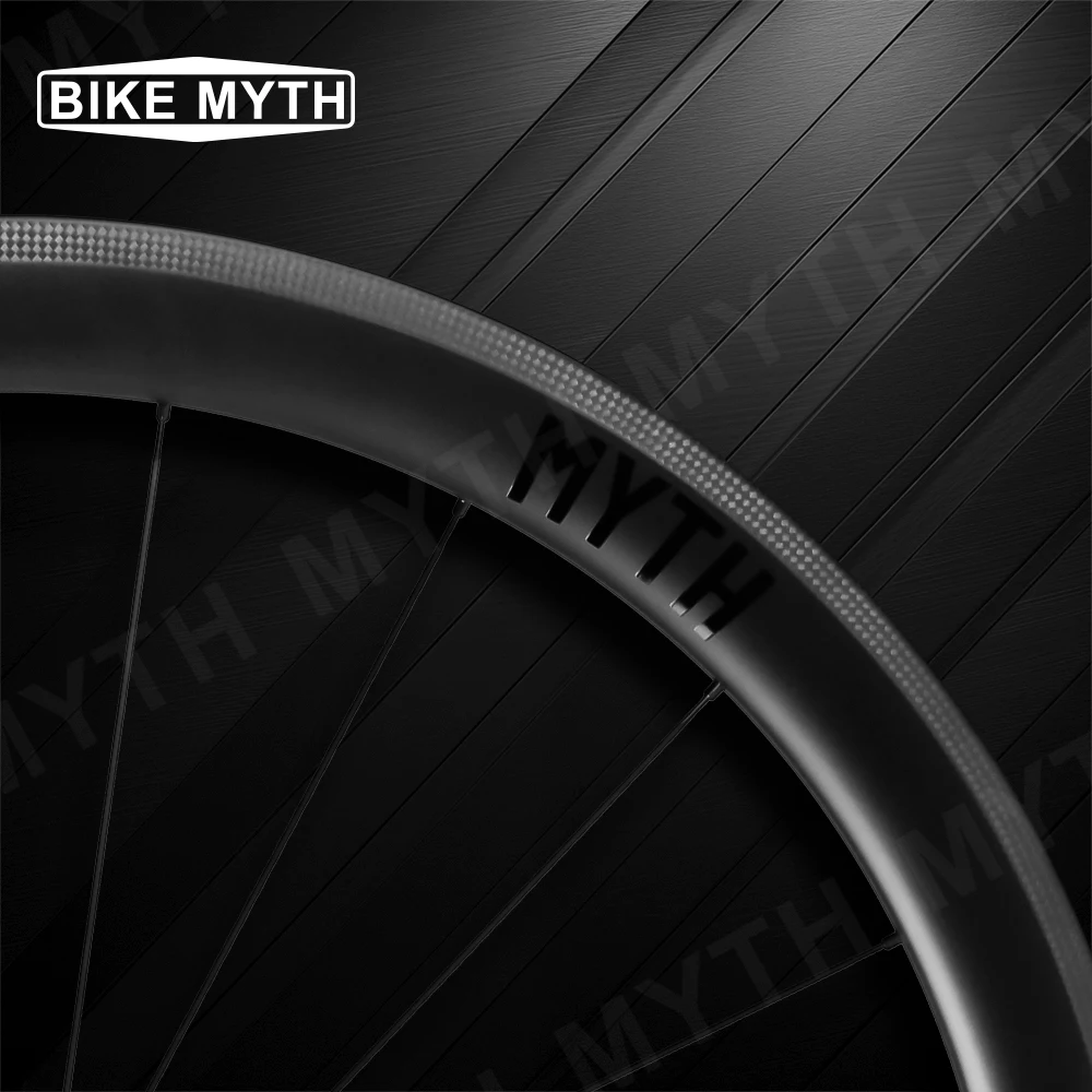 BIKE MYTH 48mm Carbon Wheelset Rim Brake V Brake 35mm 48mm 60mm 80mm Clincher Wheelset T700 T800