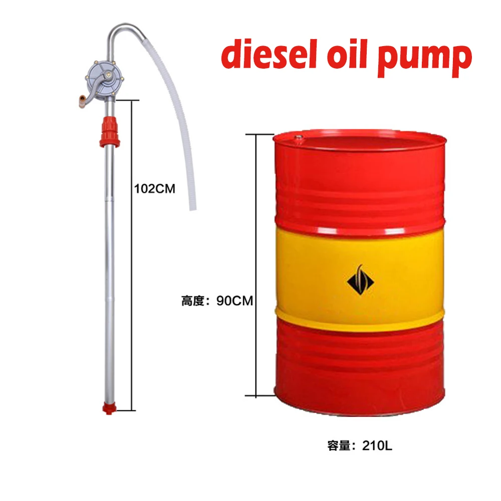 Diesel Drum Oil Pump Industrial Household Hand Crank Oil Fuel Mechanical Workshop Tool For Diesel Fuel Oil Transfer Oil Pipeline