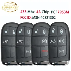 SUPERKEY 3/4/5 Buttons Smart Remote Car Key Fob For Fiat 500 500L 500X 2016-2019 433MHz 4A Chip M3N-40821302 SIP22 Blade