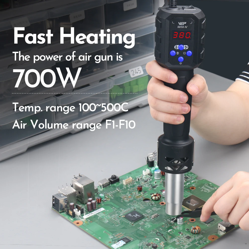 700W Portable Hot Air Gun Digital Soldering Station