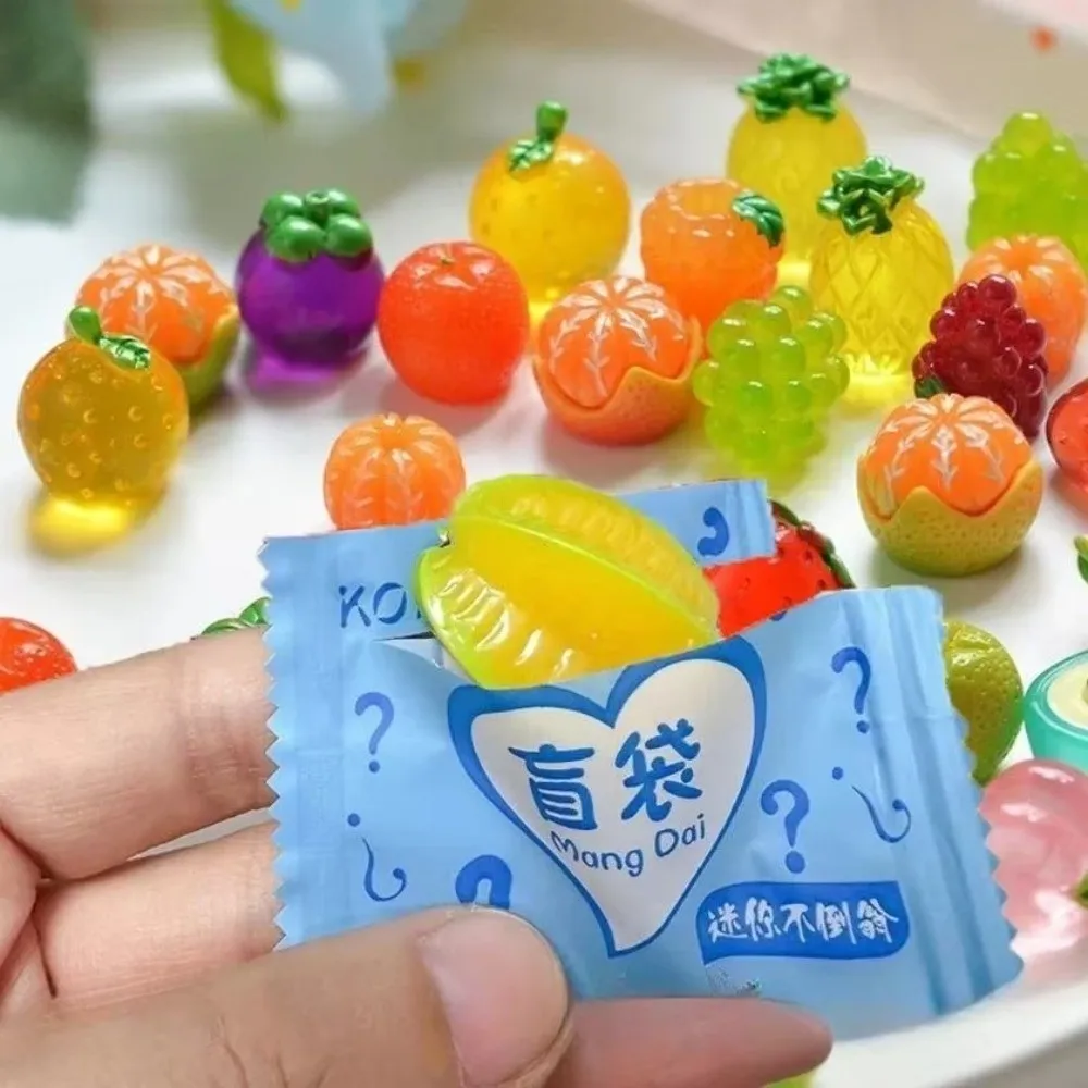 New Mini Fruit Vegetable Models Resin Style Random Miniature Food Ornaments Surprise Selection Home Holiday Decor