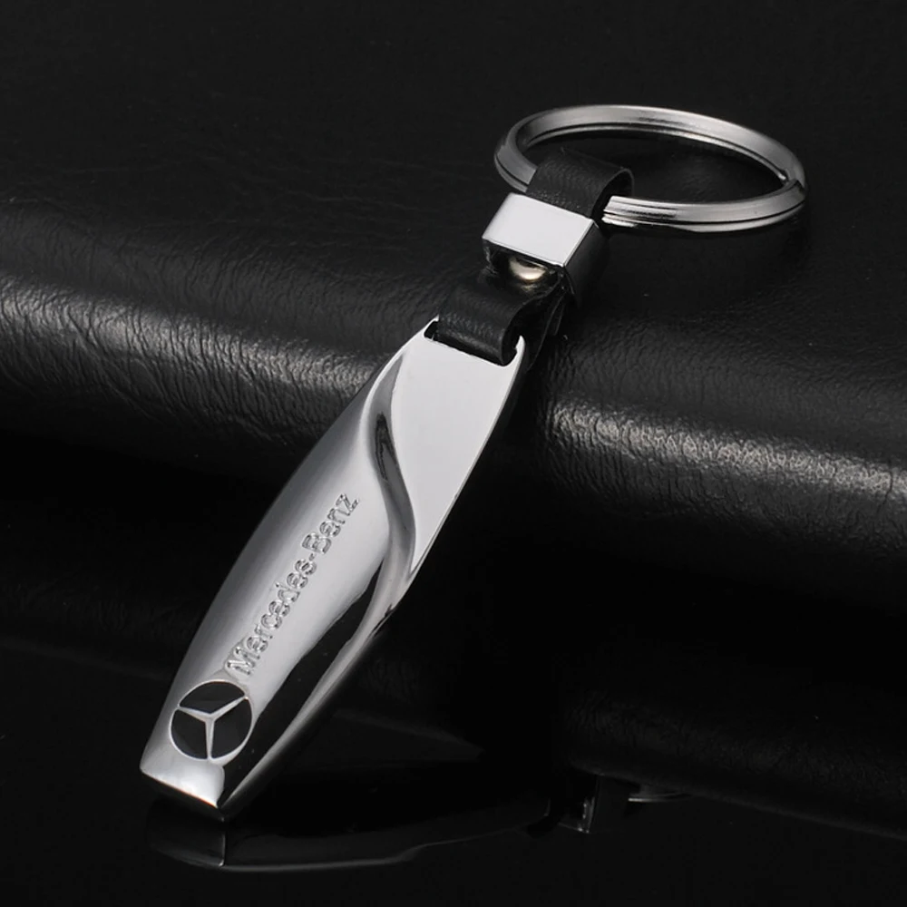 Car Keychain Keyring Key Rings Holder For Mercedes Benz AMG W204 C63 W203 W124 CL A35 A45 C43 C63 CLA35 E63 S63 SLS Accessories