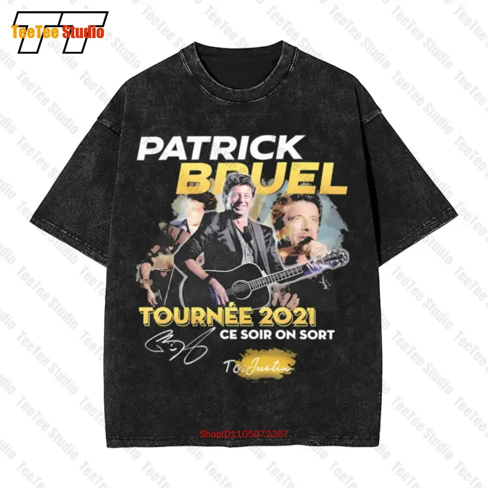 Patrick Bruel Tournee 2021 Ce Soir On Sort Signature Oversized T-Shirt YJ67