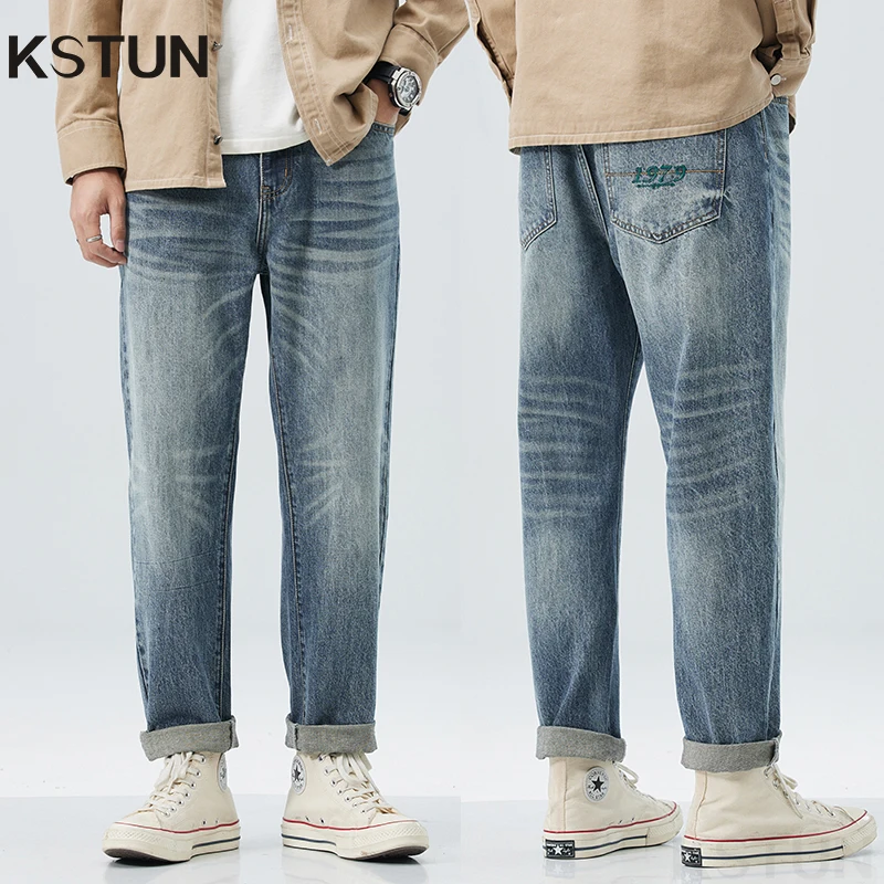 KSTUN 2024 Autumn Harem Pants Men Loose Fit Jeans Baggy Pants Casual Fashion Pockets Desinger Streetwear Tapered Oversized 40