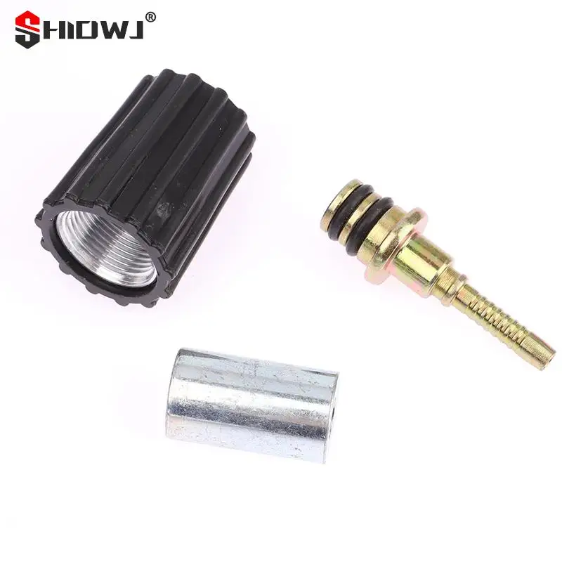 

High Pressure Washer Hose Insert Fittings DN6 D15mm Ring Nut M22 Car Washer Water Cleaning Hose Pipe Fitting Twist Connector