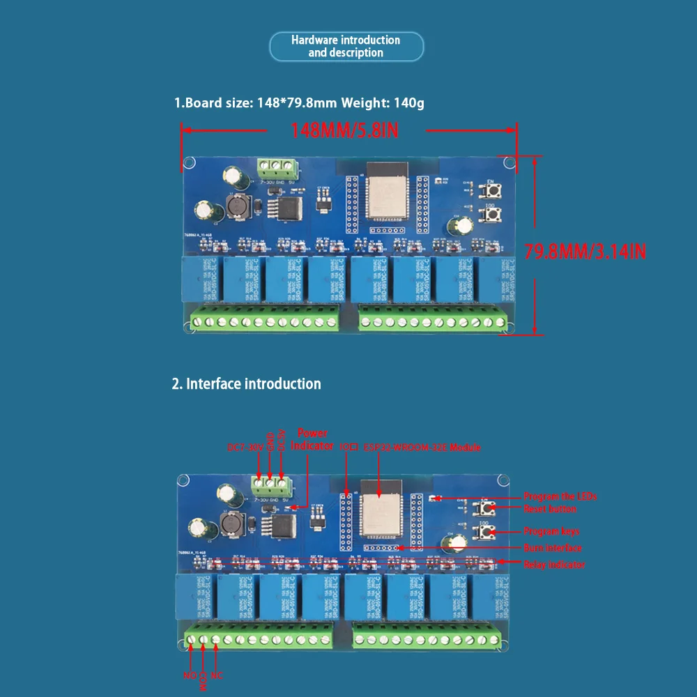 4 Kanal ESP32 Wireless Wifi Bluetooth Entwicklungsboard AC 220 V DC 5-30 V Netzteil ESP32 Relaismodul für Arduino 502 4 Kanal ESP32 Wireless Wifi Bluetooth Entwicklungsboard AC 220 V DC 5-30 V Netzteil ESP32 Relaismodul für Arduino 502