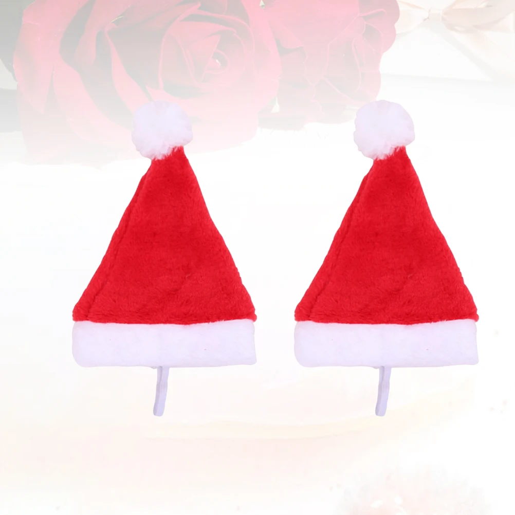 

6pcs Pet Christmas Hat Flannelette Decorative Cap For Dog Party Supplies Photo Props Masquerade Parade Wear Pet Decoration