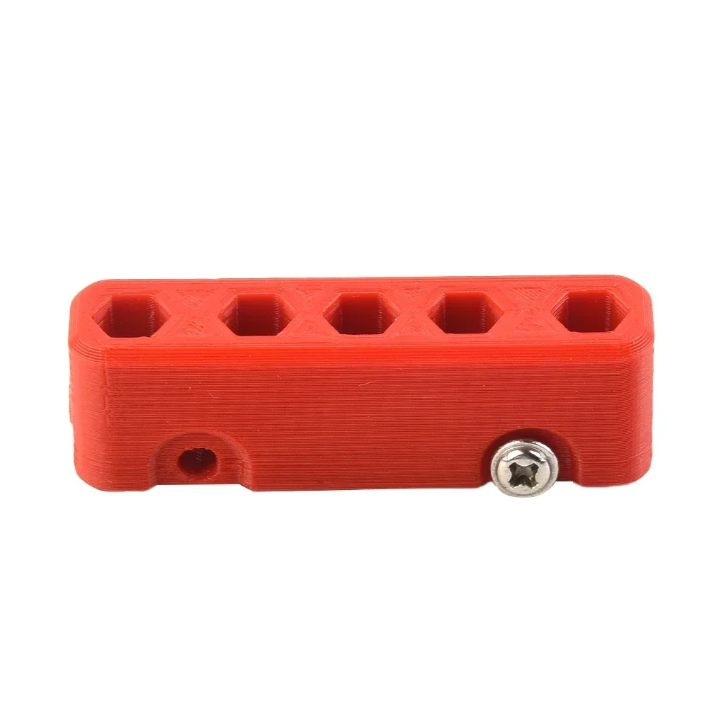 Brand New Durable And Practical Drill Bit Holder 5 Spots Heat Resistant Magnetic Red/yellow/black Universal With Screws