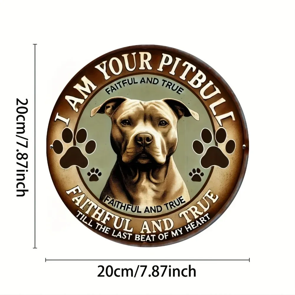Loyal & Sincere Vintage Aluminum Bulldog Sign 8x8 Inch, Metal Wall Art Decor for Home Office Garage Man Cave