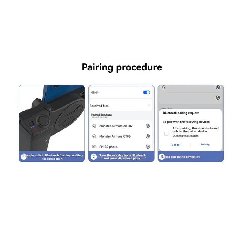 

A29F-Camera Grip Universal Bluetooth Shutter Selfie Stablizer Vertical Horizontal Phone Photo Holder Photography Accessories