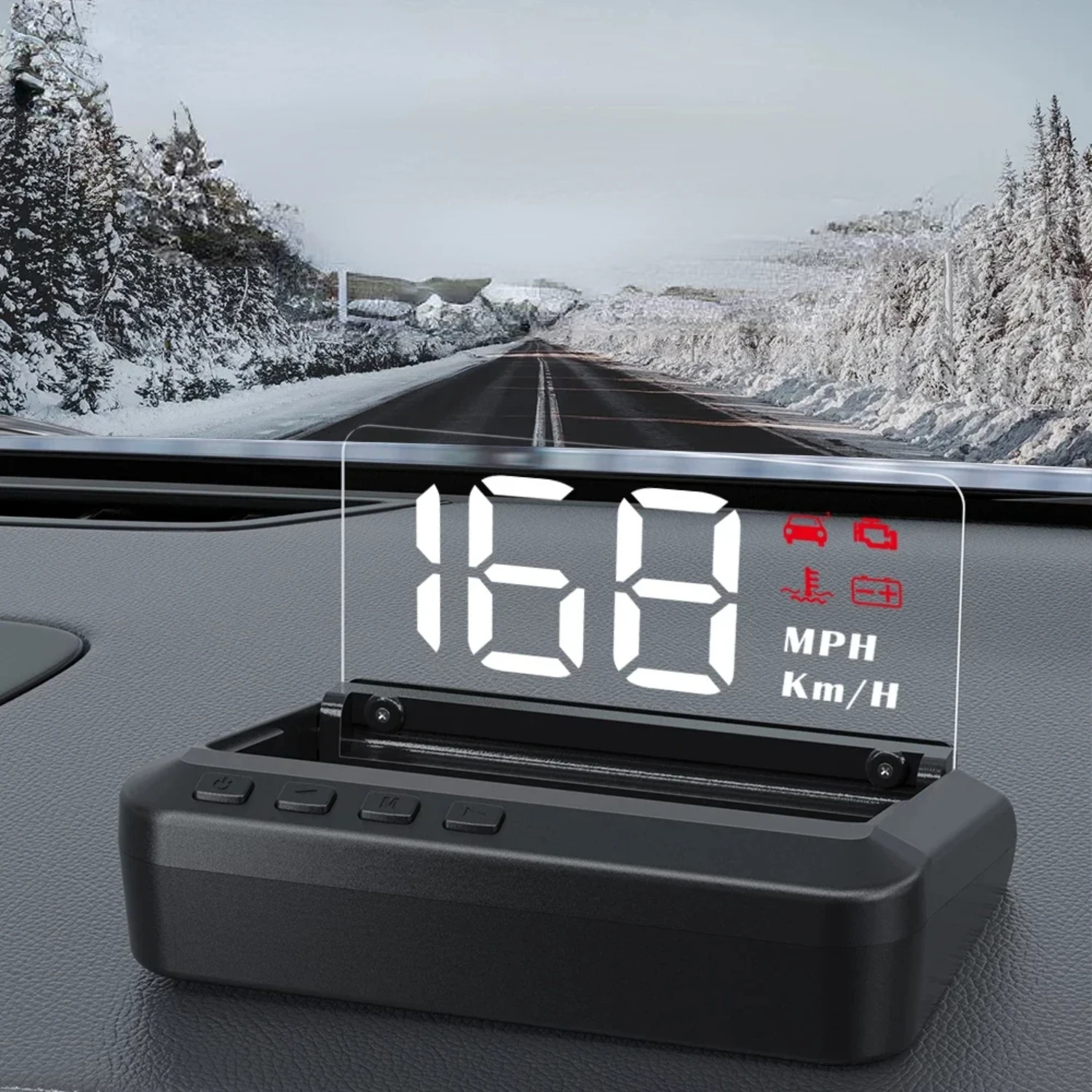 

Enhance Your Driving Experience with Essential Intelligent C100 GPS HUD OBD2 Car Alarm Projector - Top-of-the-Line Speedometer D