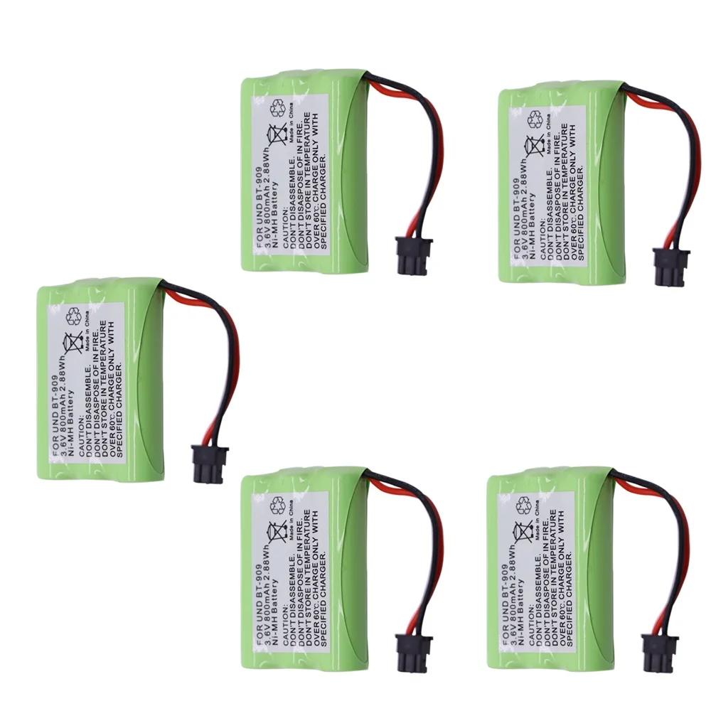 3 batteries AAA 3.6V 800mah NI-MH pour uniden BT-909 BT909 3.6V, pour jouets électriques RC, installations d'éclairage de sécurité