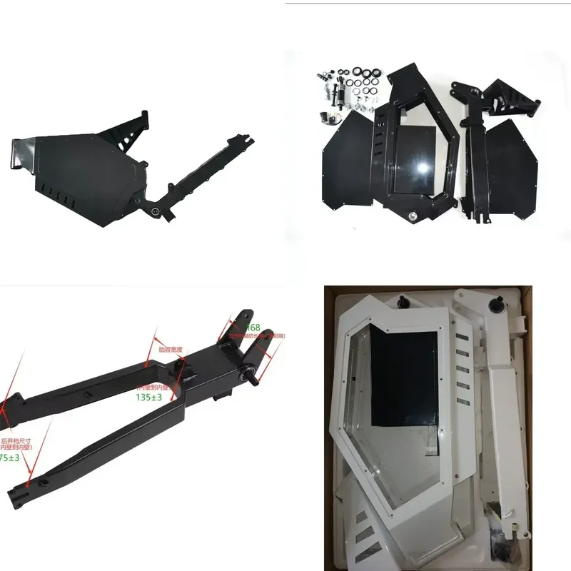 High Quality Steel E Bike Frame for Stealth Bomber Black Moto Seat Chassis Durable Off Road Replacement Part