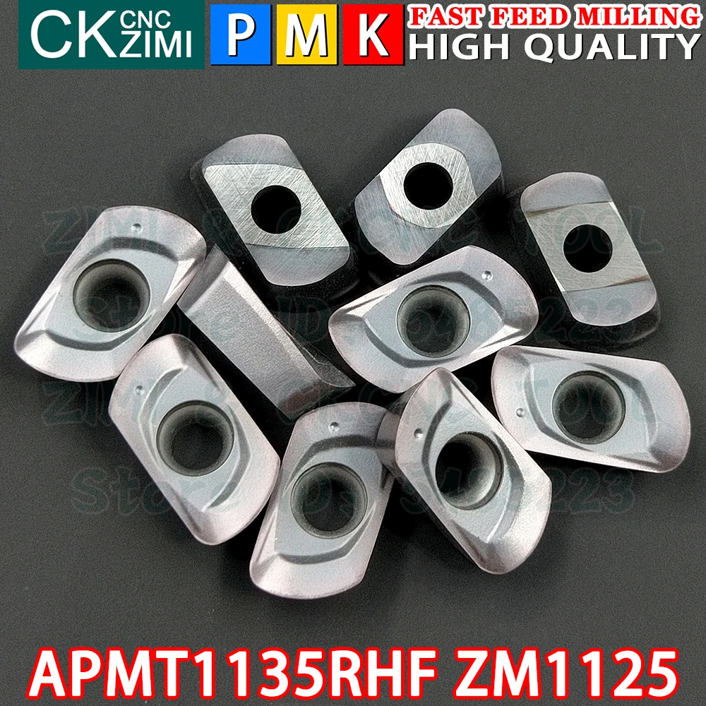 APMT1135RHF ZM1125 APMT 1135 RHF Carbide Chèn Nhanh Thức Ăn Xay Miếng Dụng Cụ Kim Loại CNC Tiện Indexable Xay Dụng Cụ Cắt