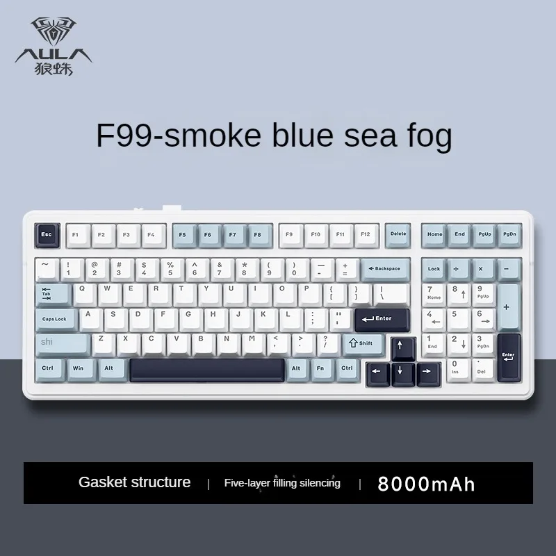 

ALUA F99 Wireless Mechanical Keyboard RGB Three-mode Gasket Gaming Keyboard 98 Arrangement Hot Swap Custom Pc Gaming Keyboard