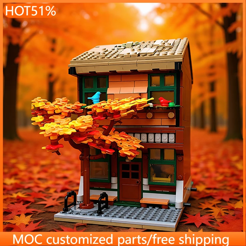 1500 PCS Customize Cabin Cafe MOC Customize Modular Building Block Educational Model Creative Design DIY Boys Toy Birthday Gift