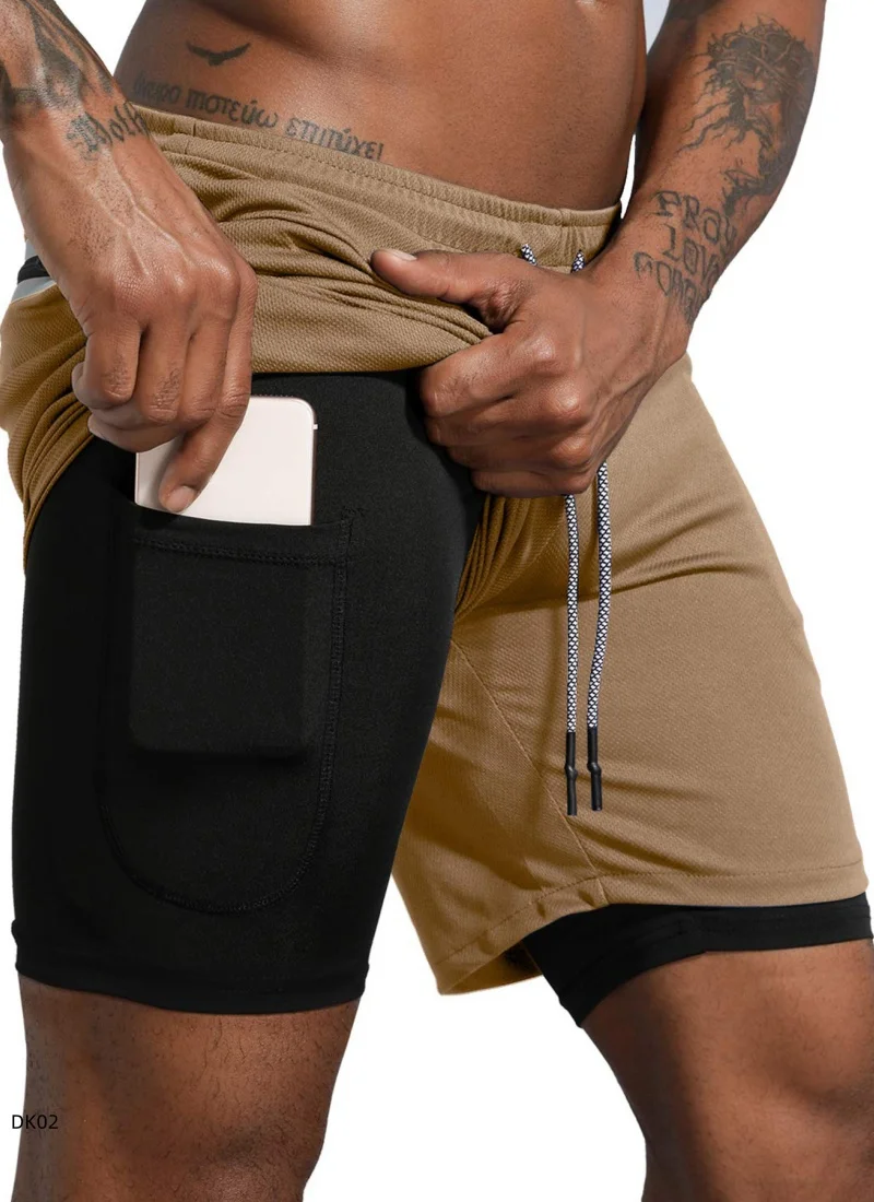 

Повседневные двухслойные шорты, прочные и эффективные, с мягким и потным внутренним слоем.