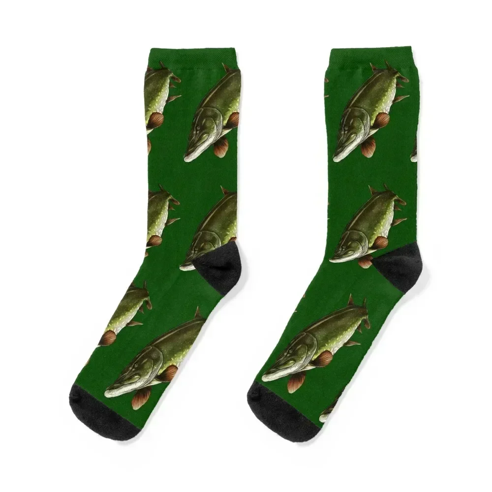 

Pike 4 Socks funny gift Stockings compression short Lots Men Socks Women's hockey anti-slip winter Designer Man Socks Women's