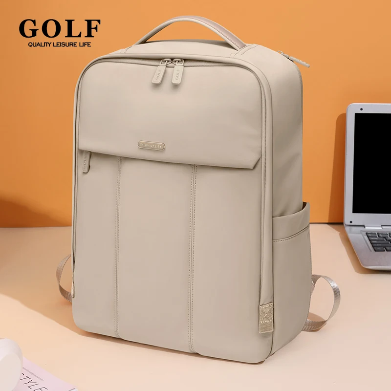 GOLF Laptop Backpack Women 16 Inch Compartment Backpacks Woman Solid Color Back Pack With Ipad Pro Cell Phone Pockets Female Bag