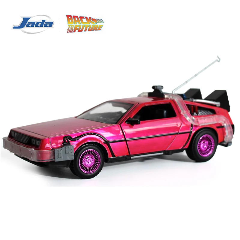 JADA Toys Pink Slips Edition Time Machine 1:24 Die-Cast Model Back to the Future JD35510