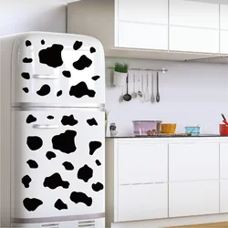 10 Sheets Self-Adhesive Cow Print Stickers Decals Decorative Black Spot Sticke Wall Decal Bedroom Play Room Vinyl Decor