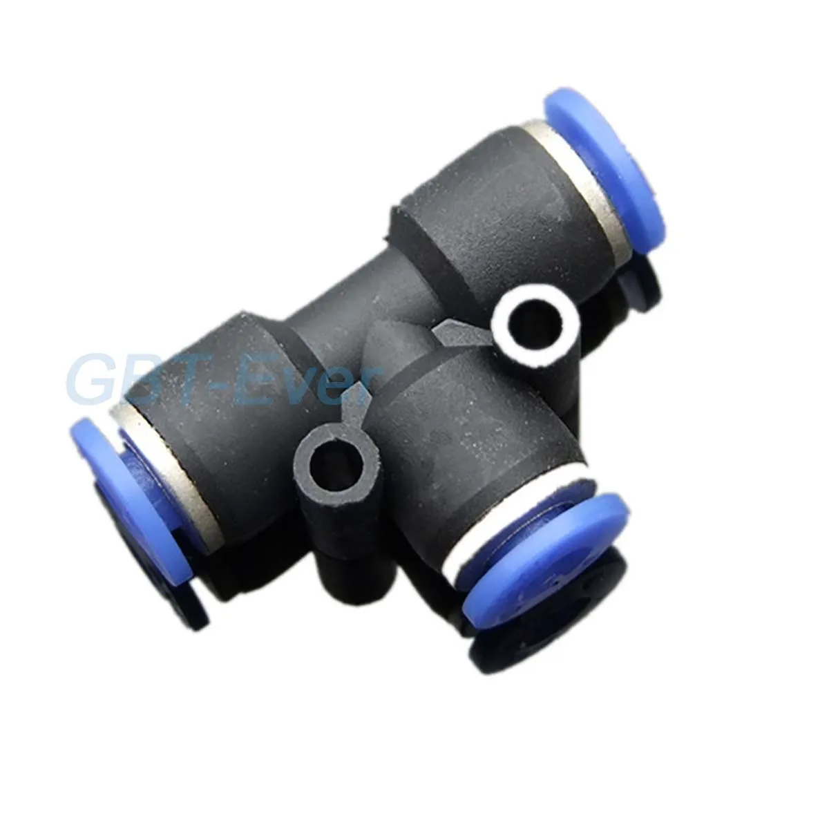 5Pcs Tee Pneumatic Quick Fittings 3-way T-shape Connector Equal Diameter Joint Quick Couplings for 4 6 8 10 12 14 16mm Tube