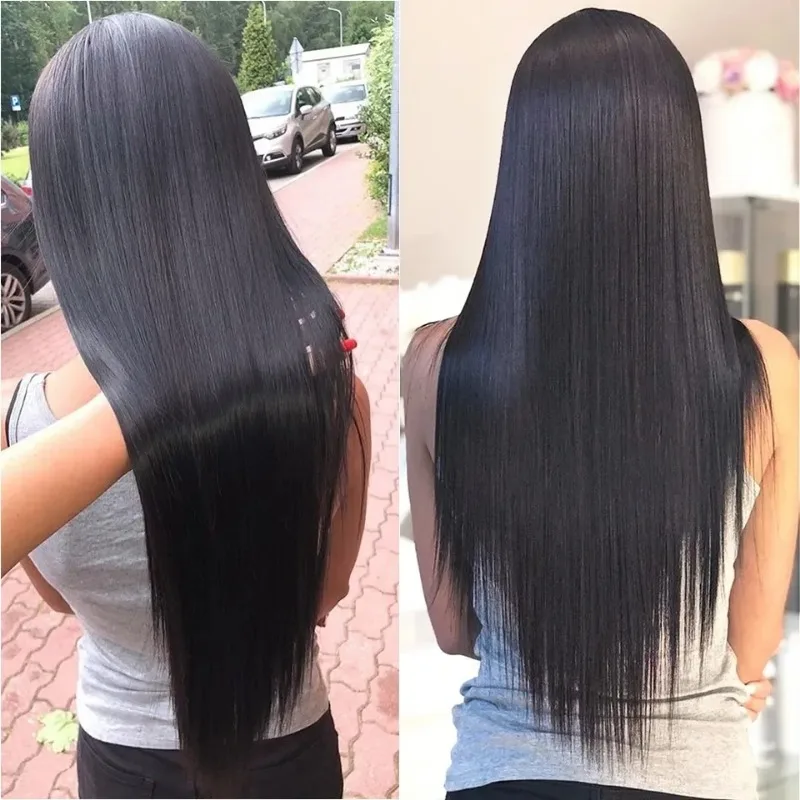 220 densidade 30 40 Polegada osso em linha reta 13x6 laço transparente frontal perucas de cabelo humano brasileiro 13x4 peruca frontal do laço para mulher