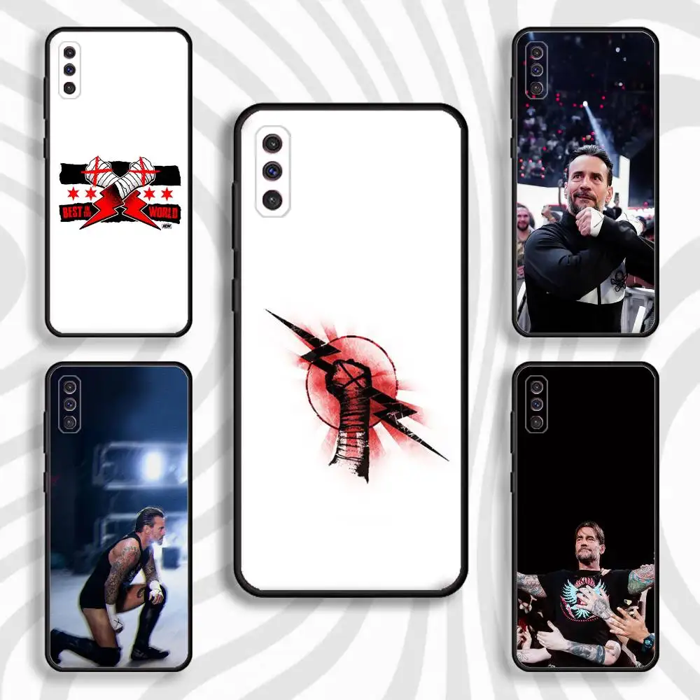 

CM P-Punk Phone Case For Samsung S 25,24,23,22,30,21,10,9,Ultra,Plus,Lite,FE,4,5 G Black Soft Case