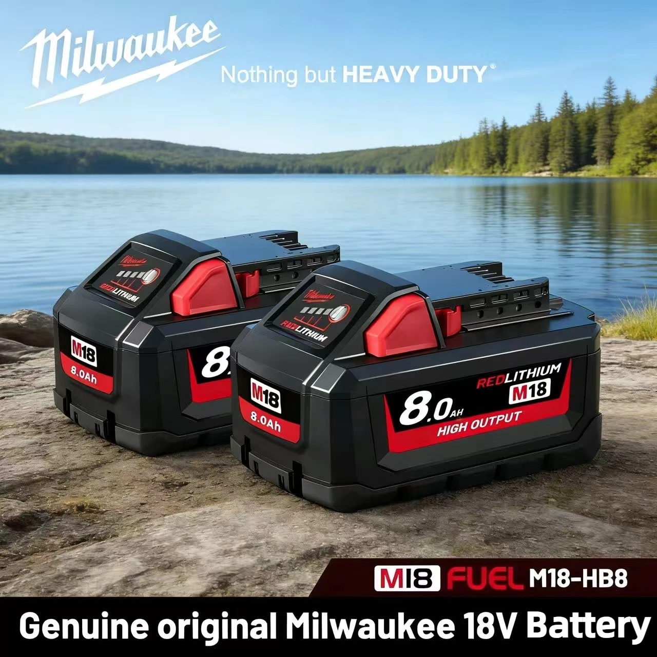 

Milwaukee M18 18V 6Ah High Output Battery M18HB6 Li-ion Rechargeable for M18 Drill Impact Wrench Saw Fast Charging Compatibility