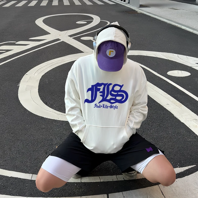 

Худи Thiened Fce в стиле брейкбоу, хип-хоп, свободного кроя, большого размера, в стиле стрит-рэп, в стиле олдскул, американский вест-коаст, толстовка для подростков