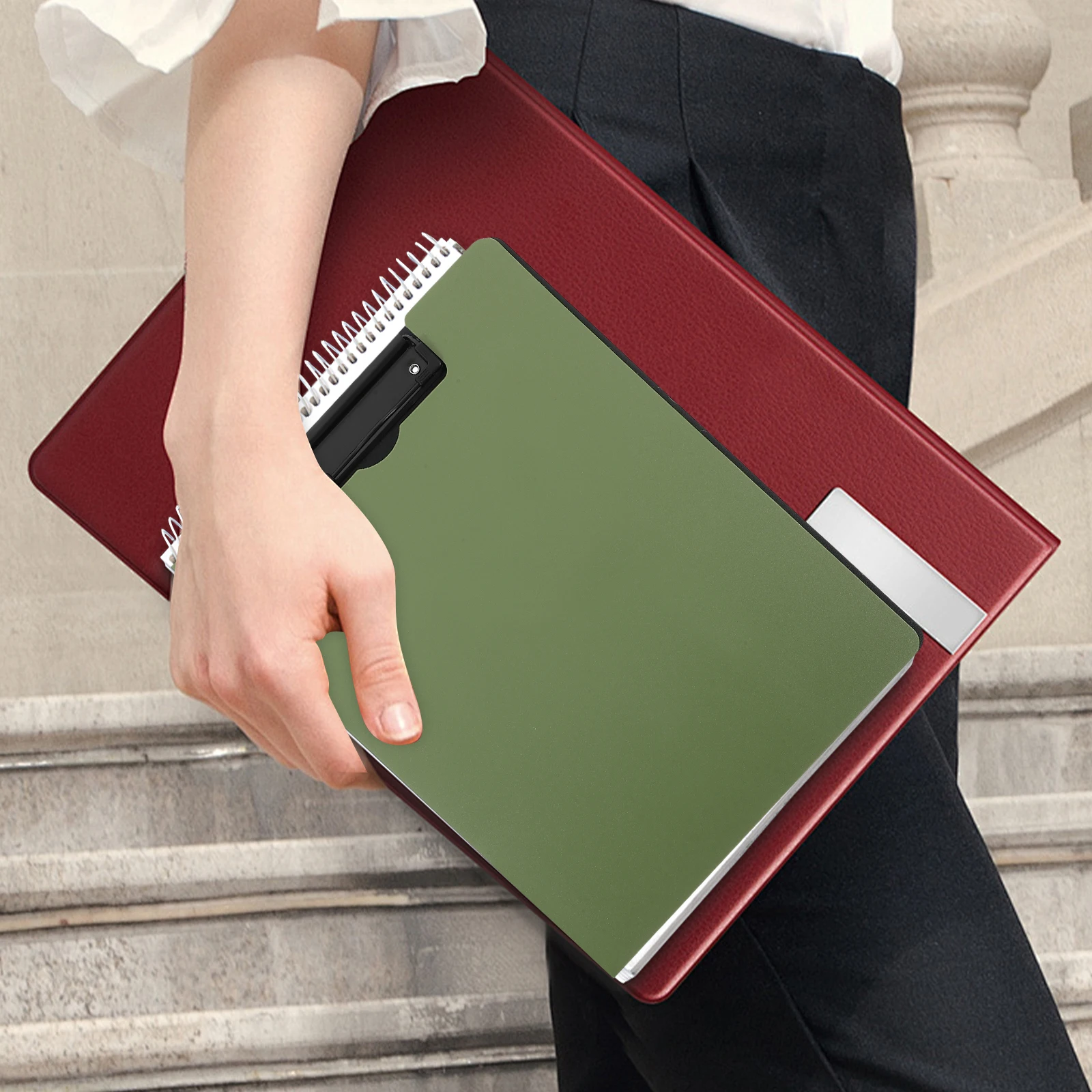 

Plastic Clipboard Heavy Duty File Organizer Secure Metal Clip Ample Storage Portable Document Holder For Students