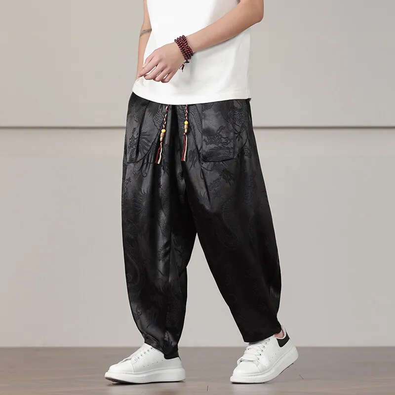 

Spring Summer Harem Pants Men Hip Hop Casual Joggers Pants Male Harajuku Vintage Sweatpants Men Loose Trousers New Streetwear