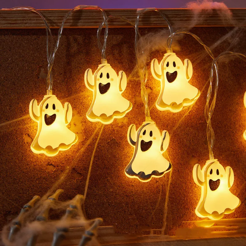 New Ghost Halloween LED String Lights Halloween Decorations Party Lights Battery Copper Wire Night Light Patio Indoor Decor 680