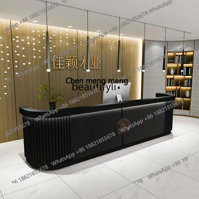 صفحة الخروج على الطراز الصيني الراقية الجلود بار مقهى مكتب الاستقبال متجر الملابس مكتب الاستقبال H #2