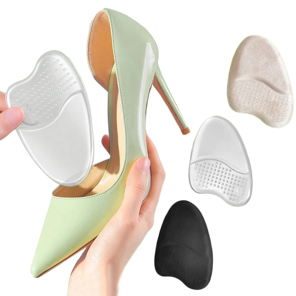 Demi-semelles en silicone pour chaussures femme coussinets de pieds métatarsiens pour talons hauts sandales soulagement de la douleur avant-pied Gel semelles pour bottes de travail