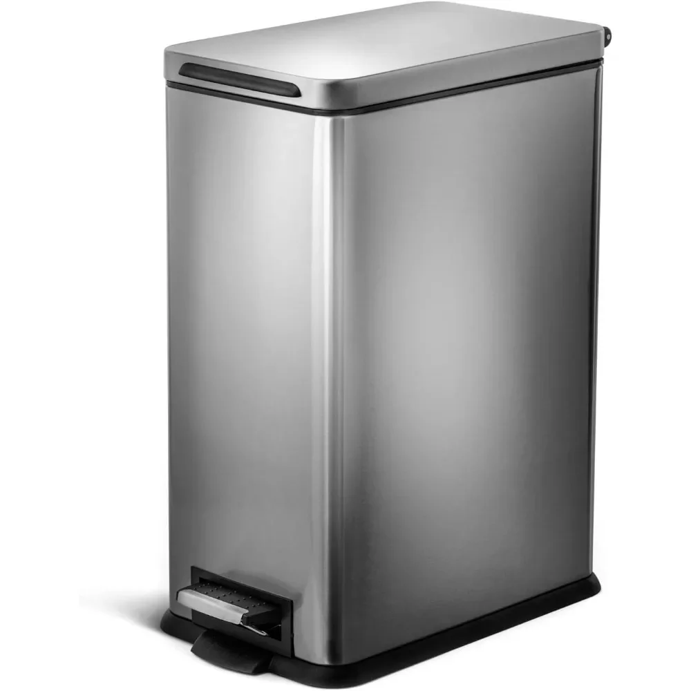 for 8 Gallon Slim Kitchen Trash Can, Stainless Steel, Step Pedal, 30 Liter