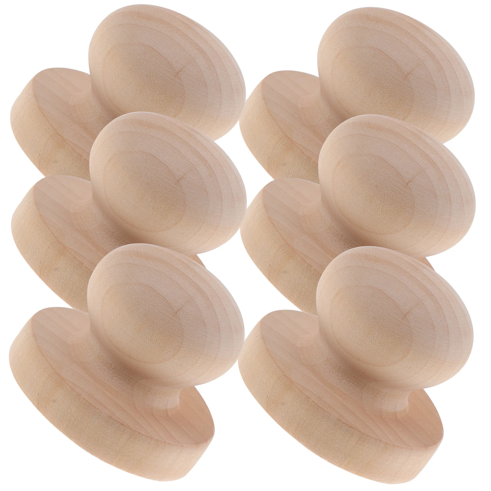 

3pcs Solid Wood Round Stamp Handles For Diy Crafting Scrapbooking Embossing Unfinished Wooden Stamper Blanks Comfortable Grip