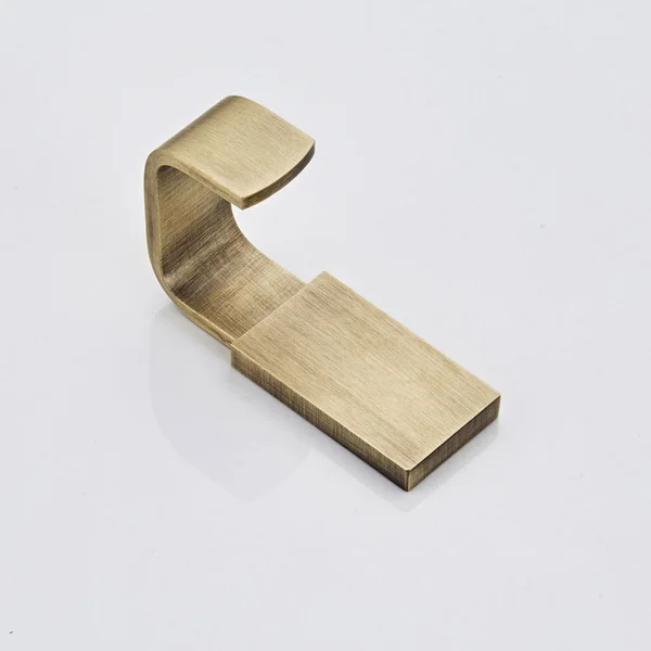 Abwr-handuk mandi mantel kait antik handuk kuningan jubah kait untuk kamar mandi dapur kemeja pemegang dinding dipasang Brushed perunggu, 1 buah