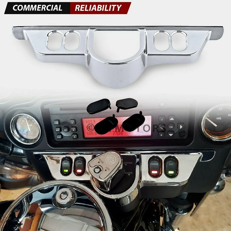 

Крышка для панели приборной панели ABS Chrome Accent для Touring 96-13 Electra Glide/06-13 Street Glide/09-13 Tri Glide