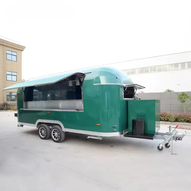 Customized Commercial Catering Trailer Mobile Kitchen BBQ Fast Food Trailers Fully Equipped Mobile Food Truck For Sale