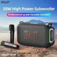 ZEALOT-S85M Speaker Bluetooth Karaoke Party Speaker with 2 Way Sound System 60W Output Built-in/Wired Mic for party