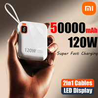 Xiaomi 120W 50000mAh Portable Power Bank High Capacity Cable Two-way Fast Charging Mini Powerbank for iPhone Samsung ﻿New