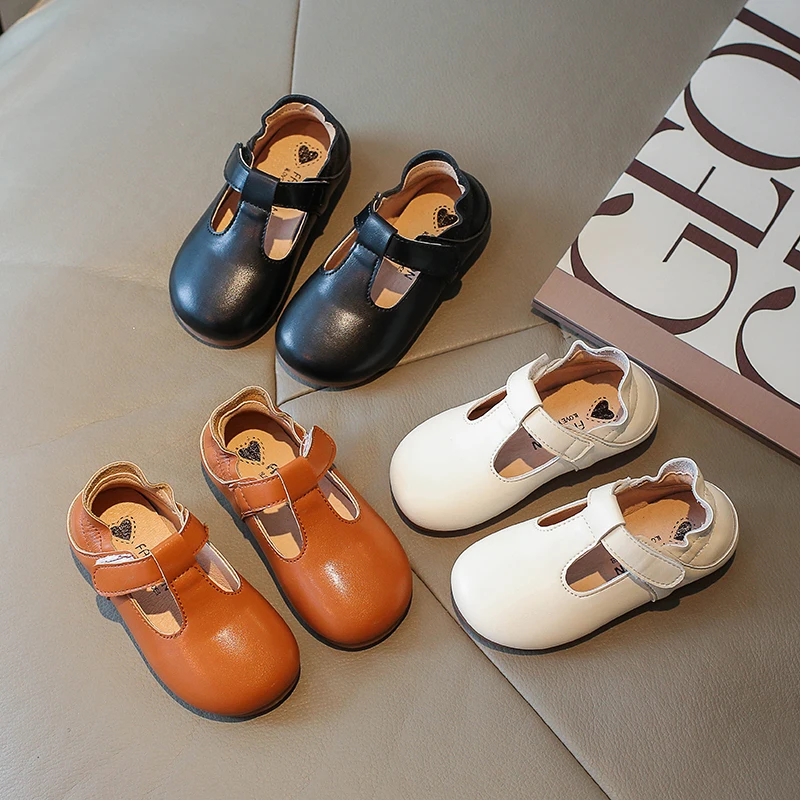 

2026 New Children's Leather Shoes Models Lightweight Boys Girls Casual Shoes Soft Non-slip Kid Baby Single Shoes Детская Обувь