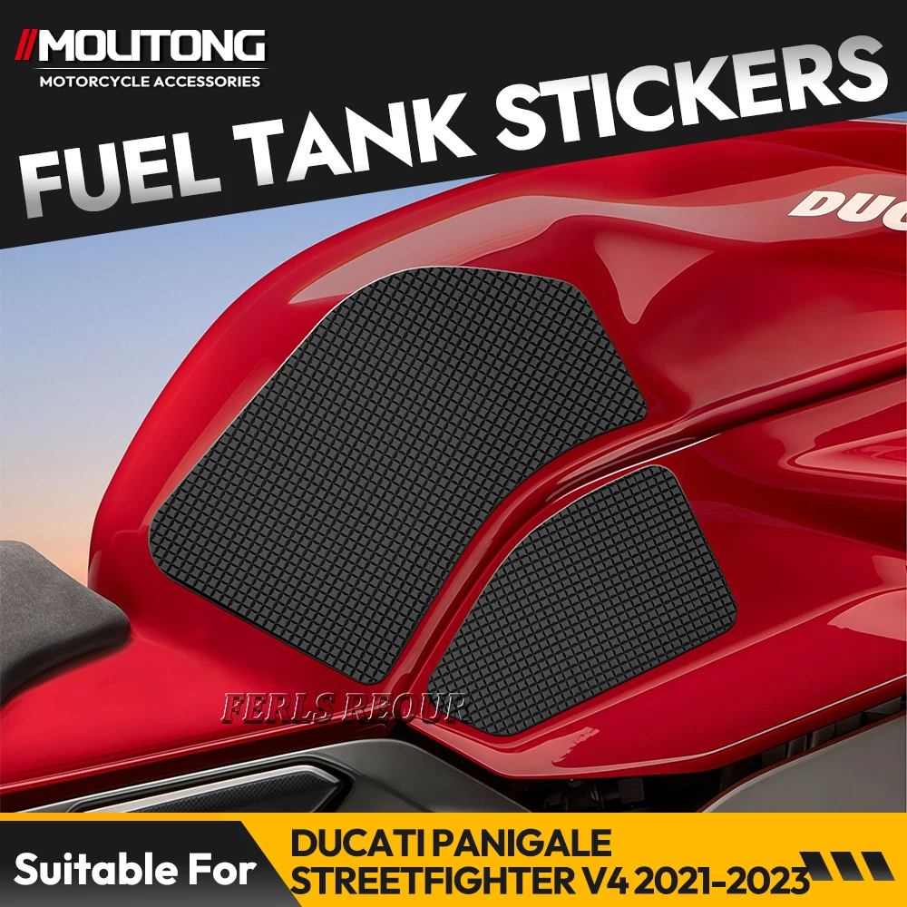 

Fuel tank sticker for Ducati Panigale V4 1100 2018-2021, black anti-slip fuel tank mat, motorcycle fuel tank protector