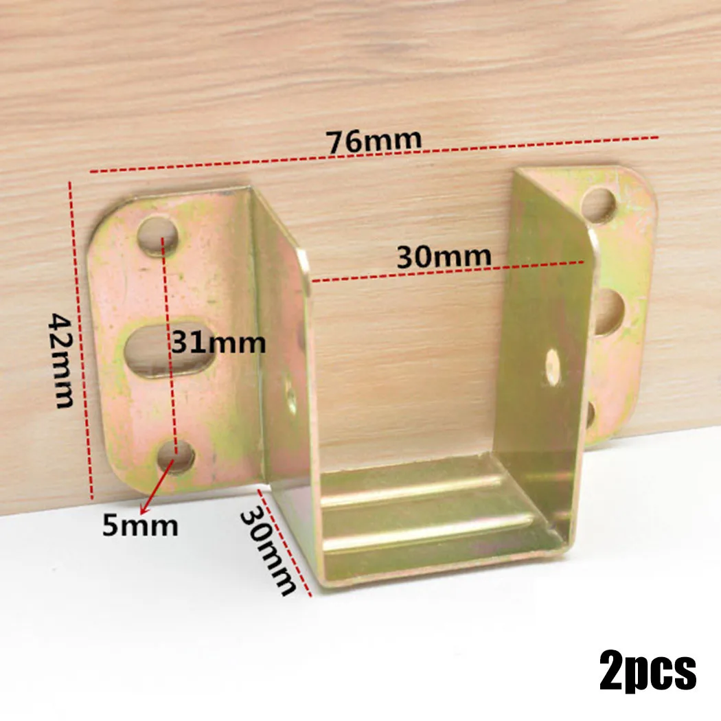 Beugels Connector Roestvrij staal Stevig Metaal U-vormig 2 stuks Accessoires Bed Zwart Middenondersteuning Componenten Fittings